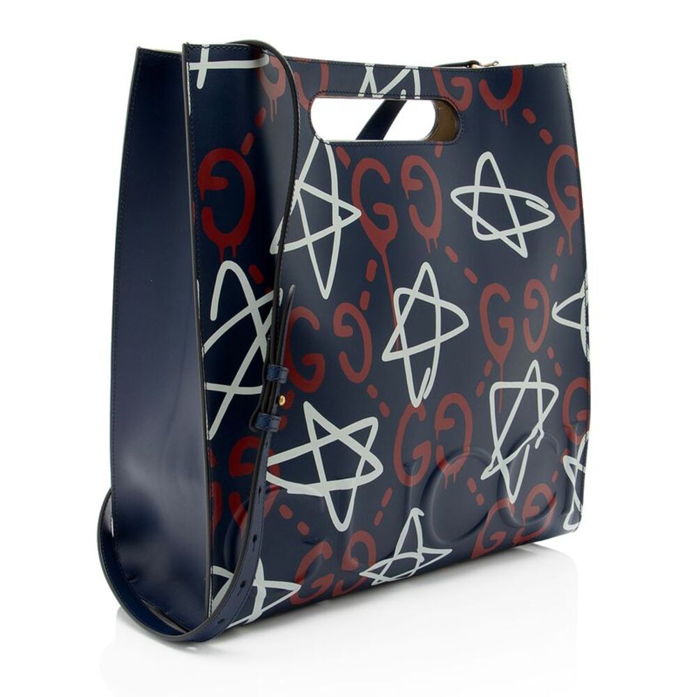 Gucci Leather Ghost Medium Tote - Picture 2 of 14